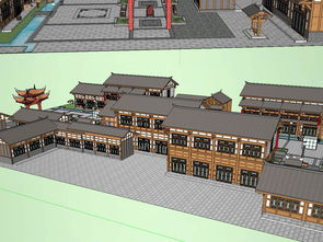 探寻东方韵味 中式古街道建筑模型设计图下载与SU模型应用指南