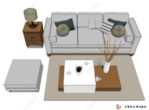 现代北欧新中式 室内组合家具SU模型设计与下载指南