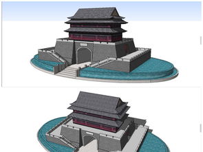 精品中式仿古古建筑鼓楼城门SU模型设计解析与下载指南